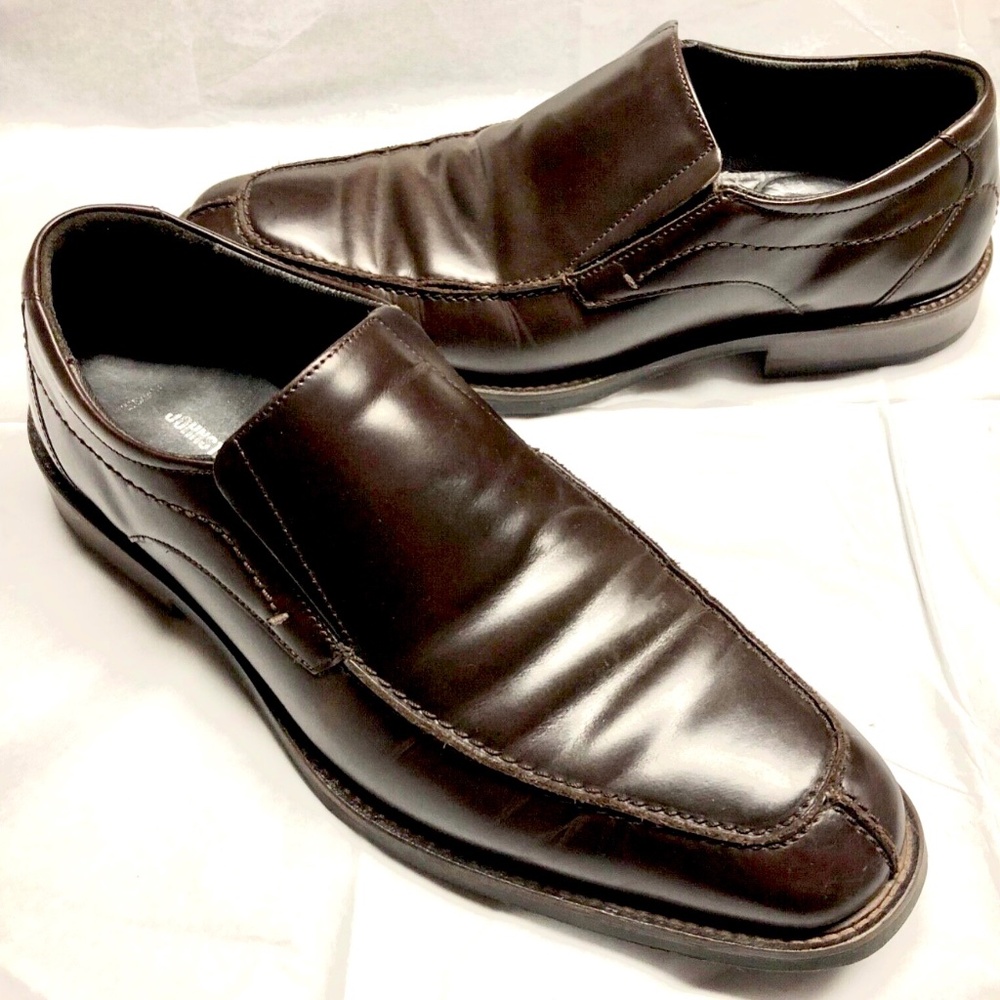 Vintage Johnston & Murphy Men's Dark Brown Leather Loafer Dress Shoes~9.5M